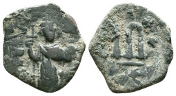 Arab - Byzantine Coins, 7th - 13th Centuries Reference: Condition: Very Fine

Weight: 4,83 gr. Diameter: 22,7 mm