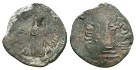 Arab - Byzantine Coins, 7th - 13th Centuries Reference: Condition: Very Fine

Weight: 2,78 gr. Diameter: 18,6 mm