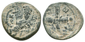Crusaders Coins Ae, Circa 1095 - 1271 AD, "Repatinated" Reference: Condition: Very Fine

Weight: 3,12 gr. Diameter: 19,1 mm