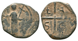 Crusaders Coins Ae, Circa 1095 - 1271 AD, "Repatinated" Reference: Condition: Very Fine

Weight: 2,18 gr. Diameter: 20,7 mm