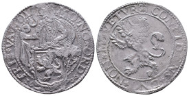 Netherlands AR Lion Taler. Holland, 1600. MO NO ARG ORDIN HOL, Knight over lion shield / CONFIDENS DNO NON MOVETVR, Rampant lion left. Delmonte 831; D...