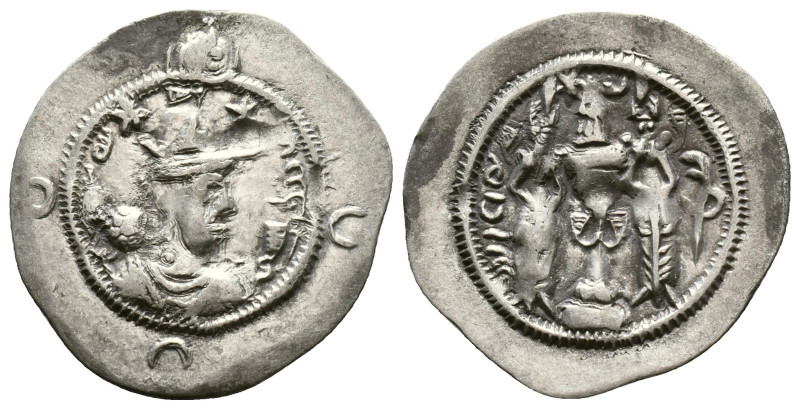 SASANIAN KINGS. AD 631 - 638. AR Drachm Reference: Condition: Very Fine

Weigh...
