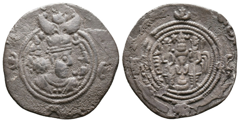 SASANIAN KINGS. AD 631 - 638. AR Drachm Reference: Condition: Very Fine

Weigh...
