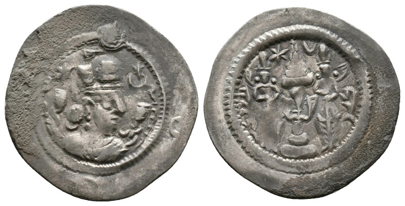 SASANIAN KINGS. AD 631 - 638. AR Drachm Reference: Condition: Very Fine

Weigh...