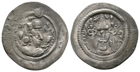 SASANIAN KINGS. AD 631 - 638. AR Drachm Reference: Condition: Very Fine

Weight: 4,07 gr. Diameter: 28,4 mm