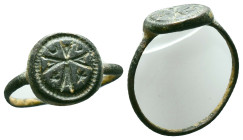 Crusaders Bronze Cross Ring , Circa 10th-12th Century AD. Reference: Condition: Very Fine

Weight: 2,97 gr. Diameter: 21,6 mm