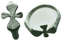 Byzantine / Crusaders Ring, 7th - 13th century AD. Reference: Condition: Very Fine

Weight: 2,08 gr. Diameter: 19,3 mm