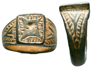 Crusaders Bronze Ring With a Star on Bezel, Reference: Condition: Very Fine

Weight: 6,68 gr. Diameter: 23,3 mm