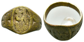 Ancient Roman Bronze Ring , circa 1st - 3rd AD. Reference: Condition: Very Fine

Weight:4,43 gr. Diameter:21,9 mm