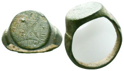 Ancient Roman Bronze Ring , circa 1st - 3rd AD. Reference: Condition: Very Fine

Weight: 9.34 gr. Diameter: 27.0 mm