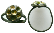 Ancient Roman Bronze Ring , circa 1st - 3rd AD. Reference: Condition: Very Fine

Weight: 1,55 gr. Diameter:23,1 mm