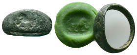 Ancient Roman Bronze Ring , circa 1st - 3rd AD. Reference: Condition: Very Fine

Weight: 2,17 gr. Diameter: 18,1 mm