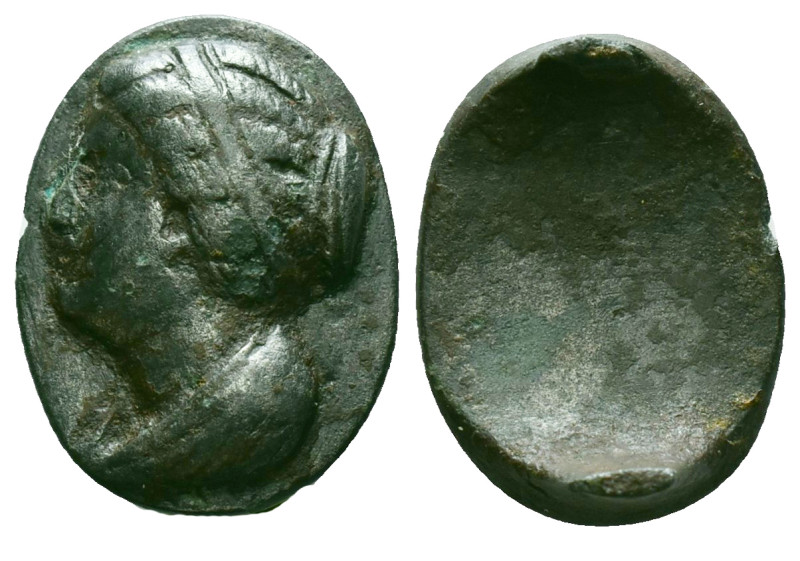Very Large and Important Ring Bezel depicting Ptolemaic queen Berenike II. 3rd-2...