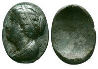 Very Large and Important Ring Bezel depicting Ptolemaic queen Berenike II. 3rd-2nd centuries BC. Reference: Condition: Very Fine

Weight: 6,54 gr. D...