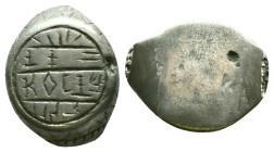Byzantine silver Seal Ring With an inscription on bezel, 7th - 11th Century. Reference: Condition: Very Fine

Weight: 4,44 gr. Diameter: 17,5 mm