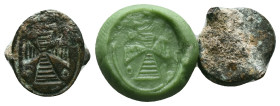 Ancient Roman Bronze Ring Bezel Reference: Condition: Very Fine

Weight: 2.10 gr. Diameter: 13.7 mm
