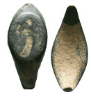 Ancient Roman Bronze Ring Bezel Reference: Condition: Very Fine

Weight:2.06 gr. Diameter: 18.2 mm