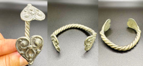Solid Silver Bracelet 1st-4th century AD. Reference: Condition: Very Fine

Weight: 46,95 gr. Diameter: 66,0 mm