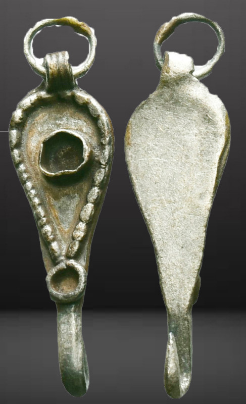 Armenian or Byzantine Silver Decorated Pendant, Circa 5th-7th Century AD. Refere...