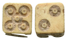 Ancient Dice Reference: Condition: Very Fine

Weight: 0,98 gr. Diameter: 8,8 mm