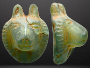 Roman Glass Lion Head Reference: Condition: Very Fine

Weight:9.54 gr. Diameter: 32.4 mm