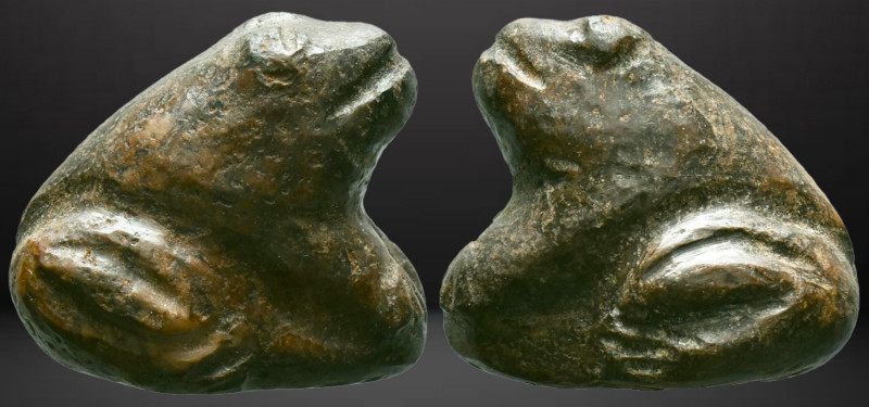 Ancient Roman Stone Frog Statue, c. 1st-2nd century AD. Reference: Condition: Ve...