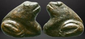 Ancient Roman Stone Frog Statue, c. 1st-2nd century AD. Reference: Condition: Very Fine

Weight: 9.14 gr. Diameter: 24.9 mm