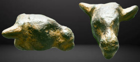 Ancient Roman Bronze Lion Head Statue, c. 1st-2nd century AD. Reference: Condition: Very Fine

Weight: 20.2 gr. Diameter: 32.1 mm