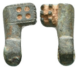 Ancient Roman Bronze Door Key Reference: Condition: Very Fine

Weight: 3,25 gr. Diameter: 19,8 mm