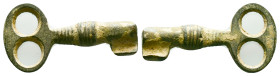 Ancient Roman Bronze Door Key Reference: Condition: Very Fine

Weight: 3,49gr. Diameter: 30,0 mm