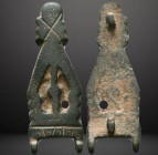 Ancient Roman military / legionary Belt Buckle c. 1st-3rd century AD. Reference: Condition: Very Fine

Weight: 11.7 gr. Diameter: 48.6 mm
