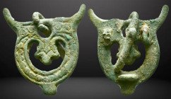 Ancient Roman military / legionary Belt Buckle c. 1st-3rd century AD. Reference: Condition: Very Fine

Weight:17.7 gr. Diameter: 39.8 mm