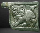 Ancient Roman military / legionary Belt Buckle c. 1st-3rd century AD. Reference: Condition: Very Fine

Weight: 6,26 gr. Diameter: 30,0 mm