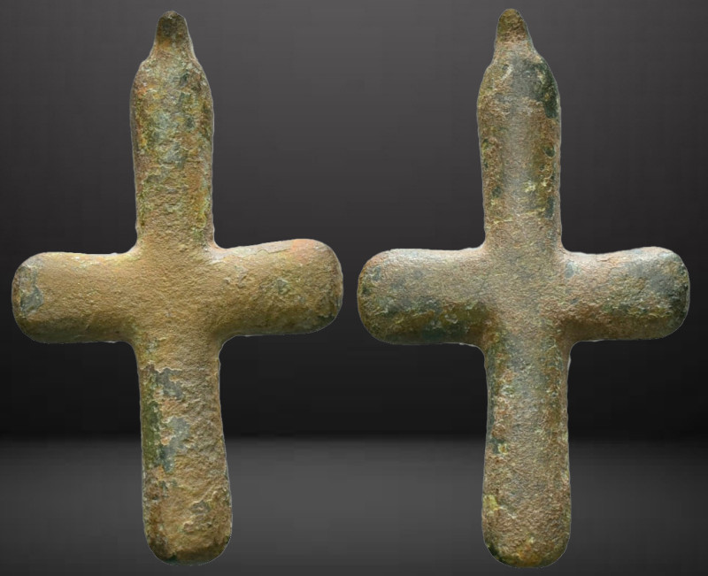 Byzantine Bronze Cross Pendant, Circa 5th-7th Century AD. Reference: Condition: ...