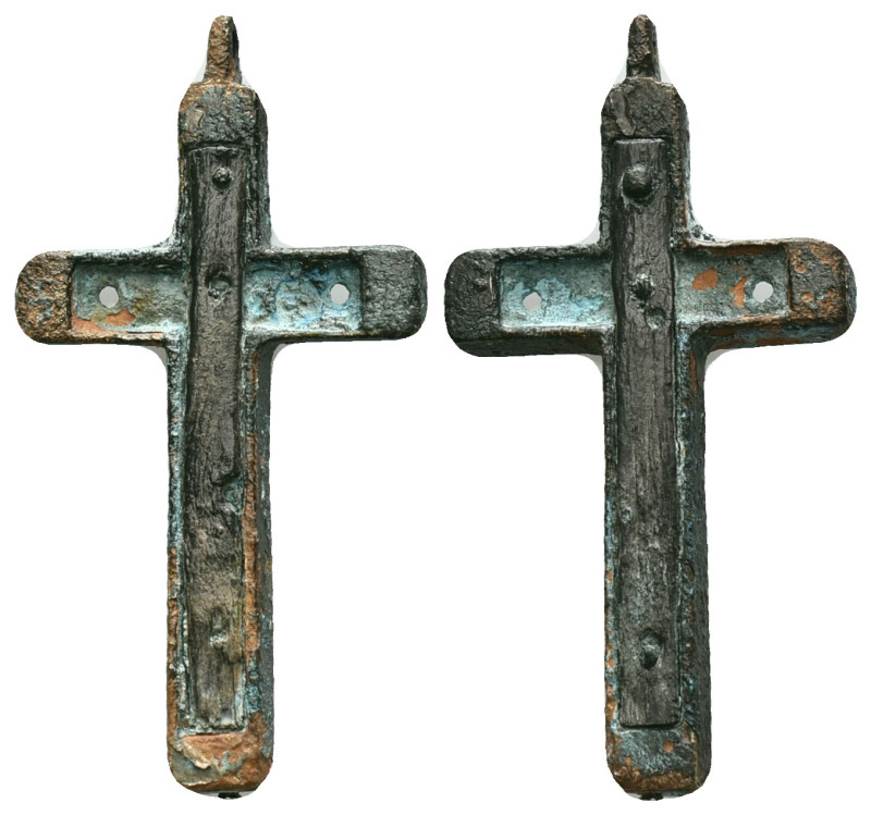 Byzantine Bronze Cross Pendant, Circa 5th-7th Century AD. Reference: Condition: ...
