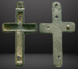 Byzantine Bronze Cross Pendant, Circa 5th-7th Century AD. Reference: Condition: Very Fine

Weight: 3,58 gr. Diameter: 34,6 mm