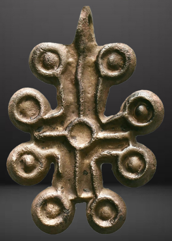 Byzantine Bronze Cross Pendant, Circa 5th-7th Century AD. Reference: Condition: ...