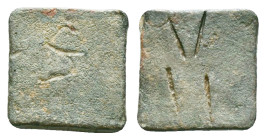 Byzantine Commercial Weights , Ae Reference: Condition: Very Fine

Weight: 2,50 gr. Diameter: 11,3 mm