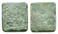 Byzantine Commercial Weights , Ae Reference: Condition: Very Fine

Weight: 4,0 gr. Diameter:14,1 mm