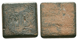 Byzantine Weights, Circa 4th-6th centuries, a square commercial weight Reference: Condition: Very Fine

Weight:8.35 gr. Diameter: 15.9 mm