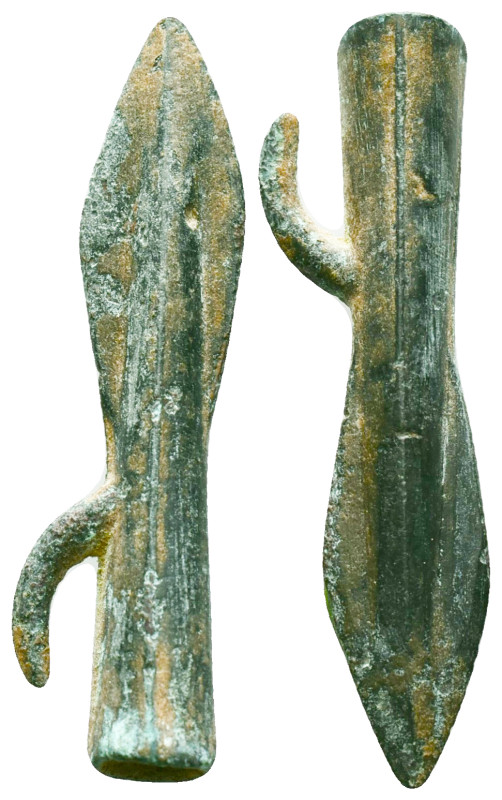 Ancient Arrow Heads, Ae Bronze, Reference: Condition: Very Fine

Weight: 5,79 ...