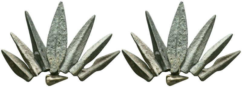 Lot of 8 Ancient Arrow Heads, Ae Bronze, Reference: Condition: Very Fine

Weig...