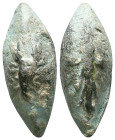 GREEK PB SLING BULLET. (CIRCA 4TH-1ST CENTURY BC). Reference: Condition: Very Fine

Weight: 32,8 gr. Diameter: 35,3 mm