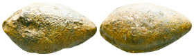 GREEK PB SLING BULLET. (CIRCA 4TH-1ST CENTURY BC). Reference: Condition: Very Fine

Weight: 45,0 gr. Diameter: 33,5 mm