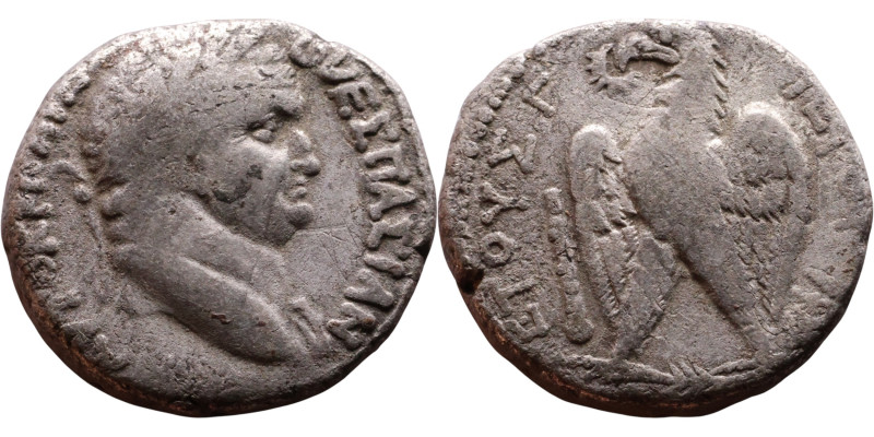 Vespasian (69-79) Syria: Antioch. Tetradrachm Obverse: Laureate head of emperor ...