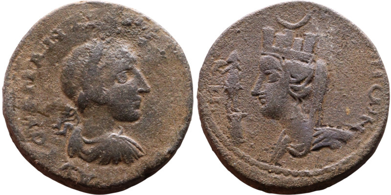 Gordian III (238-244) Bronze coin Obv: Bust of emperor. Rev: Bust of Tyche

28...