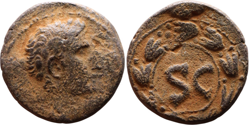 Avgustus (27 BC-14 A) Syria: Antioch. Bronze coin. Obv: Bust of emperor. Rev: La...