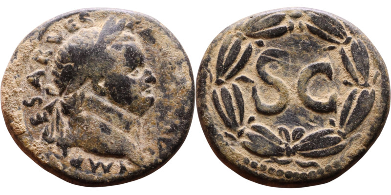 Vespasian (69-79) Syria: Antioch Obv: Bust of emperor. Rev: Large S C

27mm 13...