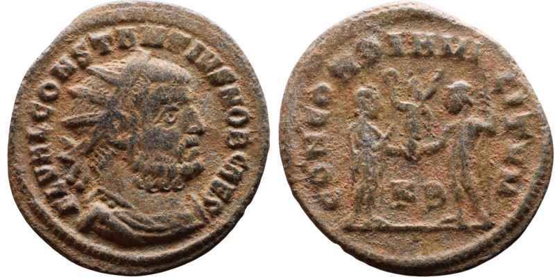 Constantius I (293-306) Antoninianus. Obv: Bust of emperor . Rev: CONCORDIA MILI...