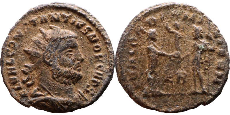 Constantinus I (306-337) follis. Obv: Cuirassed bust of emperor Rev: Jupiter sta...